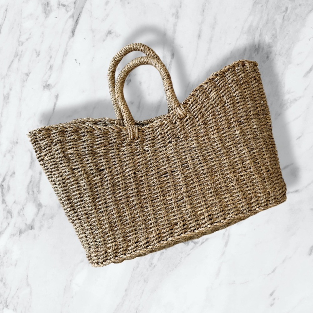 J. Crew Natural Straw Woven Tote